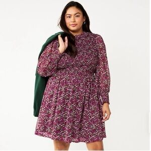 Draper James Floral Smocked Peasant Skater Dress